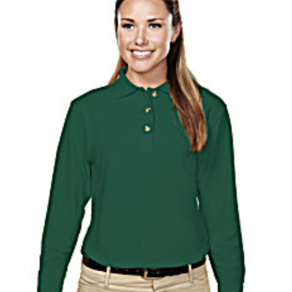 Women's Victory Pique Long Sleeve Golf Shirt CLOSEOUT Thumbnail